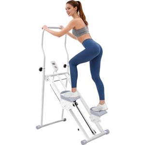 Luntra Scala pieghevole Vertical Climber, stepper con display LCD e manubrio regolabile, allenamento cardio, per allenamento di tutto il corpo, attrezzo fitness pieghevole 150 kg
