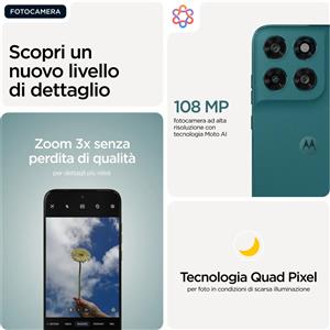 Motorola moto g77 Camera 108MP Dual SIM ibrida Android 16.0 5G USB tipo-C 8 GB 256 GB 5200 mAh Verde