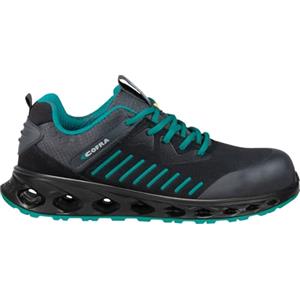 COFRA Fix ESD S3S FO SR Taglia 41 Scarpe Antinfortunistiche morbide e comode Microfibra Scamosciata Idrorepellente Nero con Puntale e Lamina - Suola a Bassa Resistenza elettrica