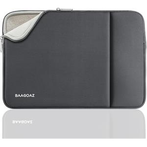 BAAGOAZ Custodia per 14 Pollici Laptop Compatibile con 14" Pollici PC Notebook Chromebook Ultrabook Computer Portatile Sleeve per Porta PC Borsa Protettiva, Grigio