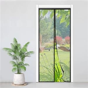 Sjldwtmt Zanzariera Magnetica 105x215cm, Zanzariera Porta Finestra Tenda Nero, Tenda Magnetica Si Impedisce agli Insetti, Facile da Installare, Chiusura Automatica per Balcone, Soggiorno, Cantine, Terrazze