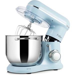 Kitchen in the box Fab by Kitchen in the box Impastatrice Planetaria, 8L Planetaria Professionale 2000W, 10 Velocità con Uncino Impastatore, Mescolatore e Frusta Sbattitrice (Azzurro)