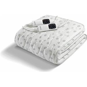 Imetec Sottocoperta doppia Imetec Adapto 150x160 cm, 100% cotone, tecnologia brevettata, riscaldamento rapido, sistema di protezione Electro Block, controllo con 6 impostazioni di temperatura.