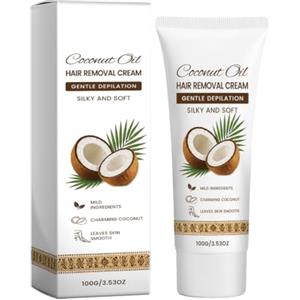 TAHJOS Crema Depilatoria Delicata Con Olio Di Cocco, Crema Depilatoria Per Zone Intime E Corpo, Depilazione Indolore Senza Ricrescita,Per Donne E Uomini