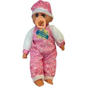 Generic Bambola Parlante Bambolotto Ride Piange Chiama Mamma Papa' Colori Assortiti Colore Casuale Emette Suoni Come Bimbo Vero Piange Ride Parla Bambolotti Soffice con Ciuccio Bambolotto Morbido con Voce (A)