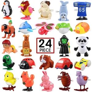 YeoNational&Toys 24 Pezzi Giocattoli a Molla Assortiti, Mini Giocattoli Divertenti per Bomboniere Feste Bambini, Riempi Sacchetti Pinata, Scatola Regalo Compleanno Piccoli Premi Carnevale Ricompense Classe, capodanno