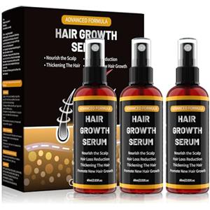 YaaHei Siero per la Crescita dei Capelli Uomo e Donna, Siero Anticaduta per Capelli più Forti e dall'Aspetto più Folto, con Biotina e Rosmarino, Trattamento per la Cura dei Capelli, 60 ml × 3