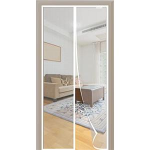 CWEEN CLU Zanzariera magnetica per porta, 80x240 cm, zanzariera per porta del balcone, non è necessario praticare fori, adatta per porte del balcone, delle finestre, delle terrazze, bianco