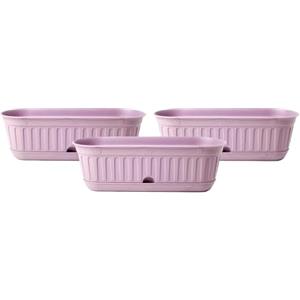 FRANKYSTAR Etika Small - Set da 3 fioriere, colore lavanda