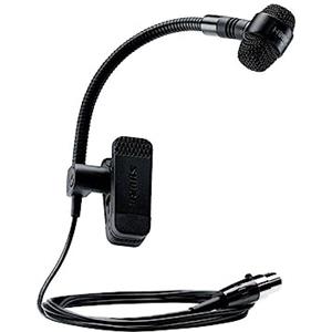 Shure Pga98H Tqg Microfono A Condensatore Con Braccetto A Collo D'Oca E Clip Per Strumenti, Con Connettore Ta4F Tqg Per L'Utilizzo Con Sistemi Wireless
