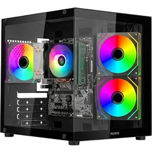 Keydo PC Fisso Desktop Ryzen 5 5600GT | 16GB DDR4 | SSD 512GB NVMe | Radeon Vega 7 | Windows 11 Pro | Tower Computer Fisso Completo NG-R