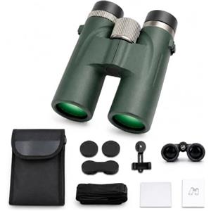 AAFGVC Bosco Ferngl¤Ser C9 12 x 42 Binocolo Originale ad Alta Risoluzione e Ingrandimento, Ottica FMC Multistrato Impermeabile per Adulti, Binocolo Outdoor All-Round per Birdwatching e Viaggi (verde)