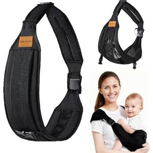 LIUYIDM Fascia Porta Bebe Multifunzione Marsupio Neonato Regolabile Marsupio Laterale per Bambini, Adatto a Neonati e Bambini Piccoli di Età Compresa tra 6 e 48 Mesi Carico 20 kg (Nero traspirante)