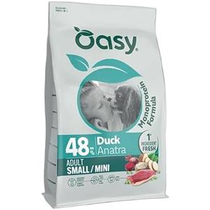 Generico OASY Cane MONOPROTEIN FORMULA - Adult Small/Mini Anatra | alimento secco completo per cani adulti di taglia piccola, monoproteico, 1 confezione da 800 grammi.