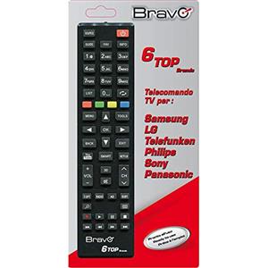 Bravo Telecomando Universale per TV SAMSUNG-LG-TELEFUNKEN-PHILIPS-SONY-PANASONIC - BRAVO 6 TOP Brandsc