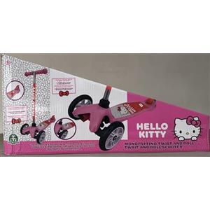 Grandi Giochi Hello Kitty - Monopattino Hello Kitty, Twist & Roll 3 Ruote, Freno di Sicurezza Posteriore, Monopattino In Plastica E Alluminio, Manubrio Fisso,Peso massimo 50 KG,Per Bambini Dai 5 Anni