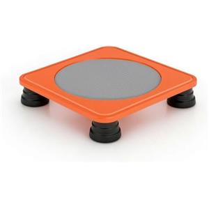 Baoblaze Trampolino Bambini Quadrato Mini Equilibrio Silenzioso con Superficie Antiscivolo E Bordo Imbottito in PP Adatto per Gioco in Casa Esercizi Motori Attività Prescolari, Arancione