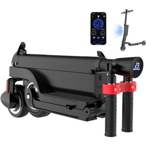 HX X6 Monopattino Elettrico Adulto 4 Pieghe da Zaino, Batteria Rimovibile | Monopattino elettrico compatto 350 W, MINI, pneumatici pieni 5,5, 20-40 km, doppio sistema frenante, app, Adatto alle città