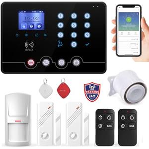 Wolf Guard WiFi 4G kit sistema di allarme antifurto casa wireless domestico, APP Tuya Smartlife, italiano (W4Q-A)