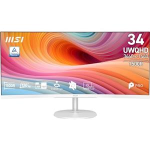 msi PRO MP341CQW E12 Monitor 34" UWQHD (3440×1440) Curvo 1500R, VA, 120Hz, 1ms, HDR Ready, Adaptive-Sync, Eye Care, Speaker Integrati, HDMI 2.0b, DP 1.4a, Frameless, Regolabile VESora inzio