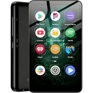 Diofox Lettore MP3 da 32GB con Bluetooth e WiFi, Diofox M9 Lettore MP3 MP4 con Android 13, Amazon Music, Deezer, Audible, E-book, Lettore musicale portatile HiFi con touchscreen da 4,02 pollici, Spotify Nero