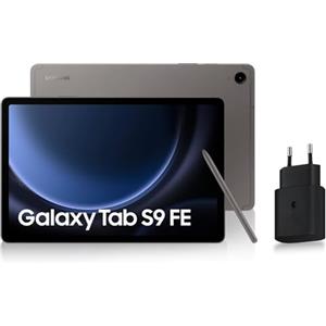 Samsung Galaxy Tab S9 FE Tablet, 10,9 pollici Wifi 128 GB, 25 W caricabatterie rapido incluso [Amazon Exclusive], S Pen inclusa, batteria a lunga durata, certificazione IP 68, carbone, versione FR