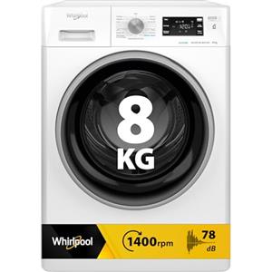 Whirlpool FFB 848 BSV IT - Lavatrice 8 kg Libera Installazione, Carica Frontale, 1400 Giri/Min, Classe A-20%, Tecnologia 6° SENSO, Refresh Vapore, FreshCare+, Bianca, 85 x 59,5 x 63 cm (AxLxP)
