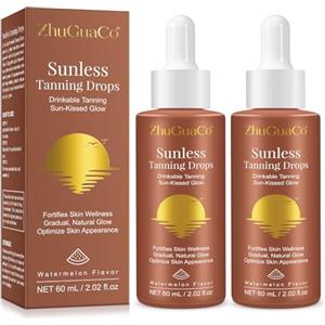 Zyloqj Gocce Autoabbronzanti da Bere, 2026 NEW Sunless Tanning Drops to Drink, Gocce Abbronzanti Senza Sole, Migliora il tono naturale della tua pelle (2PC)
