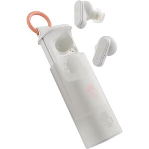 Skullcandy Dime Evo Wireless Earbuds, Bluetooth Headphones, Noise Isolating Fit, Up to 36 Hours Battery, Microphone for iPhone Android, Easy Carry with Clip-Anywhere Case - Bone