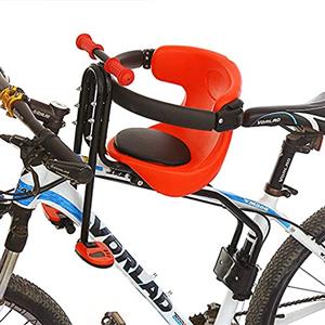 LENJKYYO Seggiolino Bici Anteriore per Bambini Fino a 30kg, seggiolino Anteriore Bici Bambini con Pedali e Maniglie Antiscivolo, seggiolino Bici Anteriore 9-15 kg, Sella Imbottita