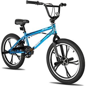 HH HILAND Hiland - Bicicletta BMX per bambini da 20 pollici, 3/5/più raggi, per ragazzi e ragazze a partire dai 7, 8, 9, 10 anni, rotore a 360 gradi, stile freestyle, 4 peg, bicicletta BMX per bambini