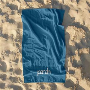 PARAH Telo Mare Spiaggia Piscina, Cotone, 90x180 cm, Morbido, Blu