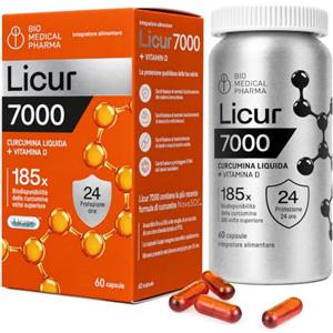 Bio Medical Pharma Curcumina micellare liquida NovaSOL con D3, senza piperina - 60 capsule