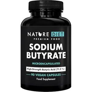 Nature Diet Sodio Butirrato, Acido Butirrico, 720 mg per Porzione, 90 Caps