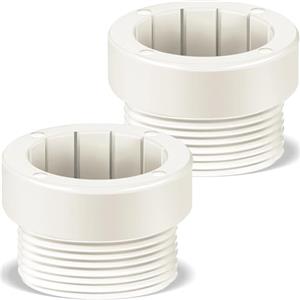 SSIMIDAPT 2 Pezzi Adattatore Stabilizzatore per Ombrellone da Piscina Accessori per Basi di Ombrelloni da Piscinas Sombrilla da 1 3/4 Adattatori per Supporto ombrellone da Giardino Terrazza Esterno (Bianco)