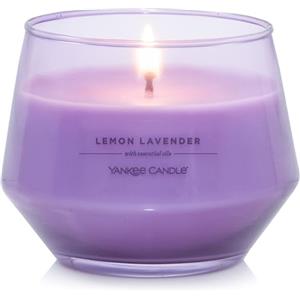 YANKEE CANDLE Candele profumate Studio di Yankee Candle | Candela media Lemon Lavender |Candele di lunga durata: 35-50 ore| Elegante design in vetro con cera viola| Regalo perfetto