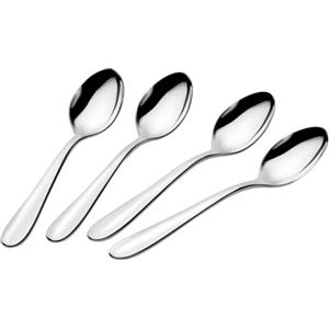 Lagostina Lavinia, Set 4 Cucchiaini da Caffè in Acciaio Inox 18/10, Design Senza Tempo, Resistenti ed Eleganti