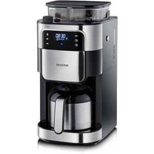 SEVERIN KA 4814 - Macchina da caffè con filtro in acciaio INOX e caraffa termica, macinazione fine e grado di macinazione selezionabile, 1000 W, fino a 8 tazze/ca. 1 litro
