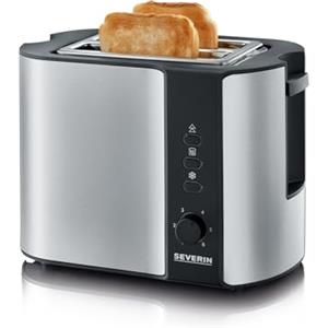 SEVERIN Tostapane Automatico, Griglia Scaldapanini Integrata, Corpo In Acciaio Inox , Per Tostare, Scongelare E Riscaldare, 800 W, AT 2589