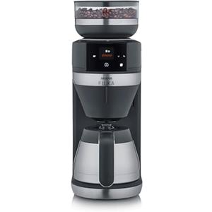 Severin Filka, Macchina per Caffè Americano Automatica, Sistema 5-in-1 con Display LED e Macinacaffè, Include Caraffa Termica, Nero Opaco/Acciaio Inox, KA 9695