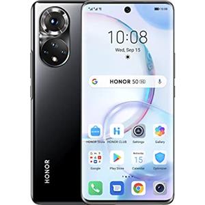 HONOR 50 5G - Smartphone, 6+128GB Cellulari, Display OLED 6.57'' a 120Hz, Snapdragon 778G, Fotocamera Professionale da 108MP, Batteria da 4300mAh, Ricarica Rapida, NFC Dual SIM Card, Midnight Black