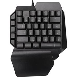 BONKZEBU Tastiera da Gioco Impermeabile con una Sola Mano Tastiera Meccanica ABS da 39 Tasti per Uso di Gioco