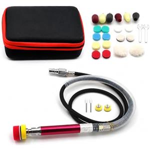 Yunmeryker Mini Lucidatrice Auto Pneumatica o Elettrica a Batteria, Kit Completo per Lucidatura e Detailing Auto
