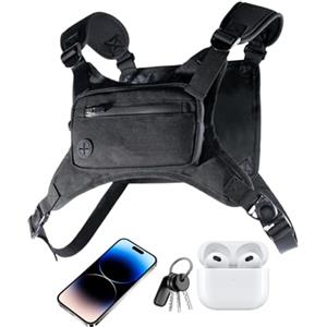 Generisch Borsa da corsa da uomo, per sport all'aria aperta, con supporto per cellulare, zaino portaoggetti per arrampicata, escursionismo, pesca, campeggio, escursionismo, equitazione, viaggi in moto