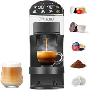CAPXSNOB Magician2 Macchina da Caffè a Cialde e Capsule 5 in 1 per Casa e Ufficio