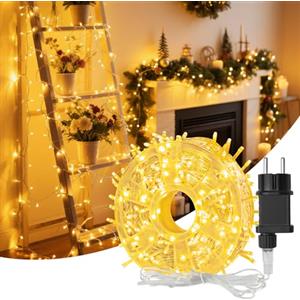 Hoteril Luci Natale Esterno, 33M 300 LEDs Luci Albero di Natale Impermeabile, Lucine da Esterno Giardino per Adatto a Giardino, Feste, Natale, Natalizie Albero, Nozze (Bianco caldo)
