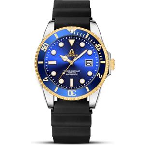 LN LENQIN Orologio Uomo Acciaio Analogico al Quarzo Impermeabile