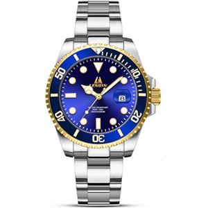 LN LENQIN Orologio Uomo Acciaio Analogico al Quarzo Impermeabile