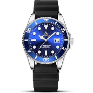 LN LENQIN Orologio Uomo Acciaio Analogico al Quarzo Impermeabile