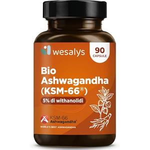 WESALYS Ashwagandha KSM-66 Bio 3600mg - Alto Dosaggio -